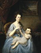 Charles Willson Peale Mrs. David Forman and Child Germany oil painting artist